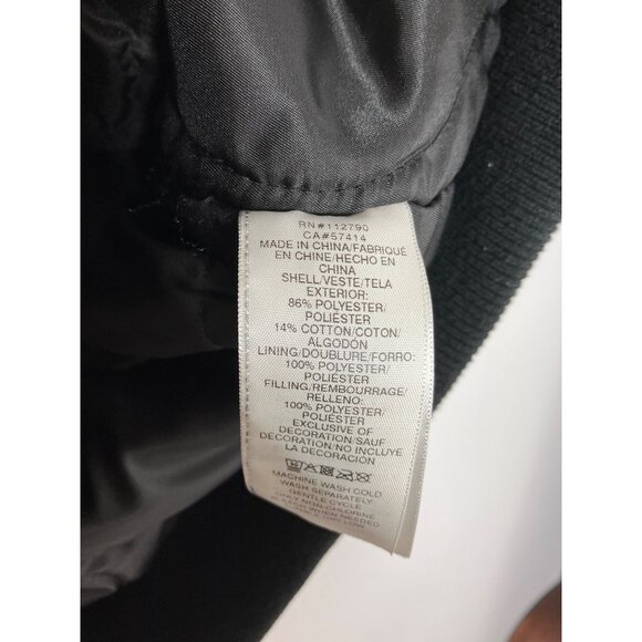 True Religion Mens Quilted Bomber Jacket 2XL Black With Contrast Thick Stitch - Picture 6 of 10